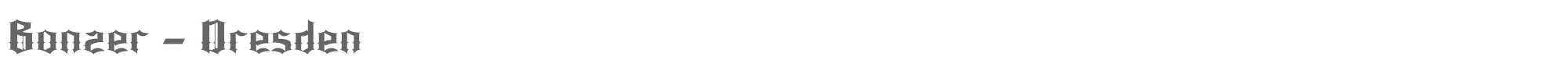 Sample characters Bonzer Dresden Font